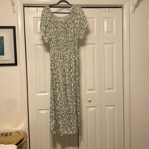 Sage/olive green ankle dress